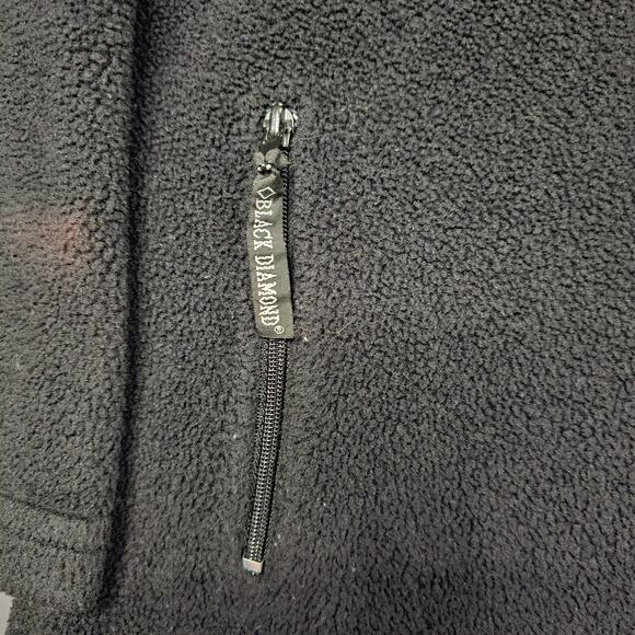 Black Diamond Fleece Jacket Mens Medium Black Malden Mills Climbing Hiking Work - Picture 4 of 14